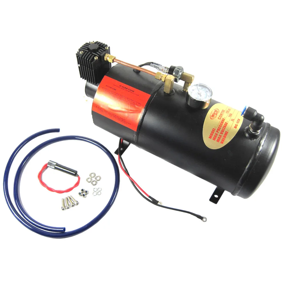 Бесплатная доставка Черный рожок поезда комплект громкий 2 труба с 120 PSI воздушный