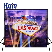 KATE 5x7ft фон для фотосъемки казино вечерние пейзажи фронтальное освещение город фон путешествия свадьба фото для студии