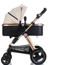 High Baby Stroller Shockproof Folding Luxury Strollers High Landscape Baby Pushchair 3 in 1 Aluminum Alloy Portable Baby Cart