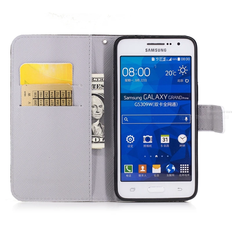 Кожаный флип-Бумажник Мягкий ТПУ чехол для samsung Galaxy Grand Prime чехол s SM G530H G530F G531F G531H G531F/DS G531H/DS чехол для телефона