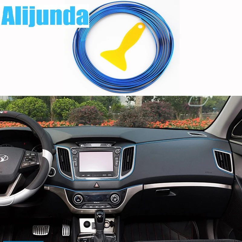 

Alijunda 5 m Car Grille Inner Outer Profiles Trim Decorative Ribbon Line for Hyundai ix35 iX45 iX25 i20 i30 Sonata,Verna,Solaris