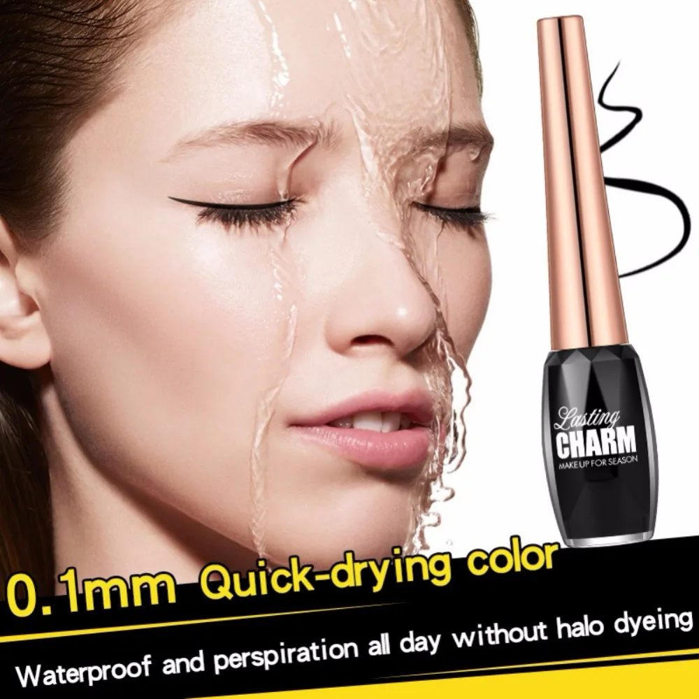 Quick-Drying Makeup Liquid Eyeliner Waterproof Ultra-Pigment Long Lasting Eyeliner Liquid Eyeliner Anti-Smudge Eyeliner