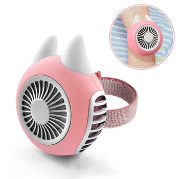 

New Metal Texture USB Handheld Rechargeable Small Fan Mini Portable Fans Watch Style/ Ring Style