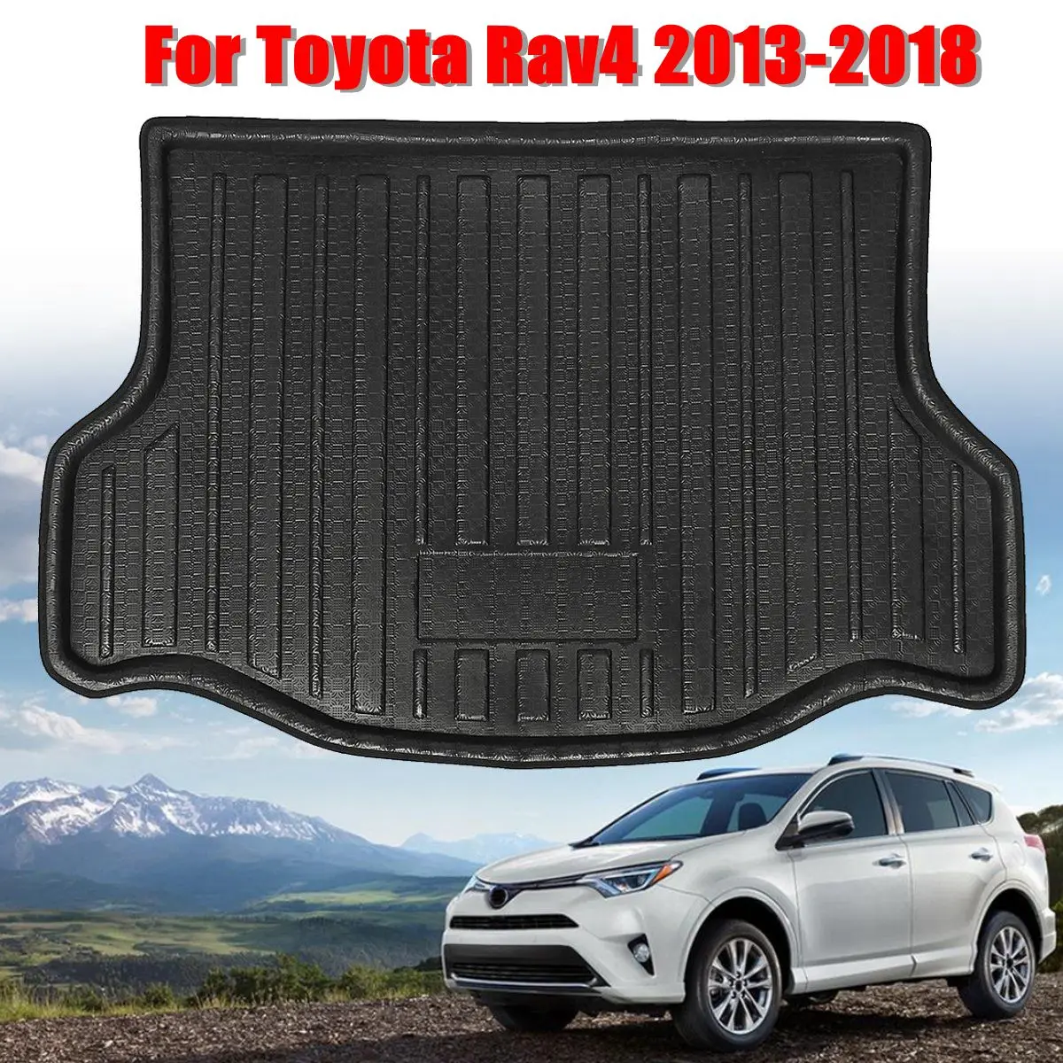 

for Toyota RAV4 2013 2014 2015 2016 2017 2018 High Quality Rear Trunk Cargo Mat Floor Tray Boot Liner Waterproof