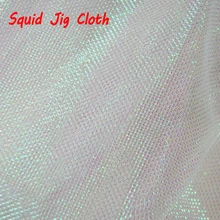 Pearl White Flash Gold Green Orange Red Black Silver Squid Jig Cloth Fishing Octopus Squid Hook DIY Material 1 Yard