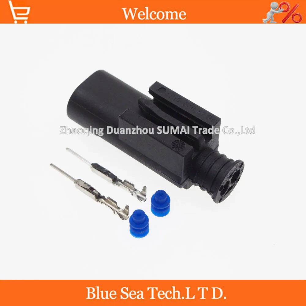 

50 sets 2Pin 1-967570-3 1.0mm male part Auto connector,water Temp sensor plug,Car Temp Electrical connector for BMW,Buick
