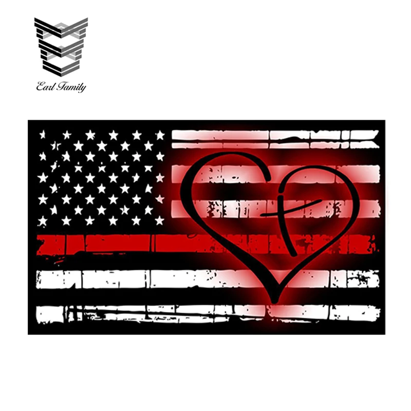 Firefighter We Support The Red Line Reflective 6/" Maltese Cross Decal Sticker