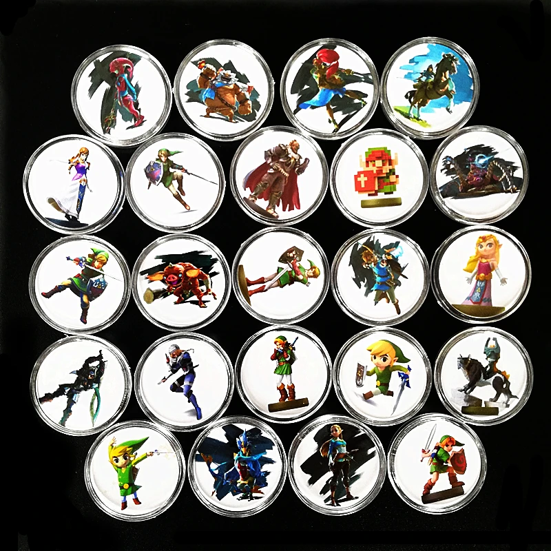 

New Set 23Pcs The Legend of Zelda Breath of the Wild NFC Collection Coin Tag Of Amiibo Card Ntag215 Tag Include Young Link