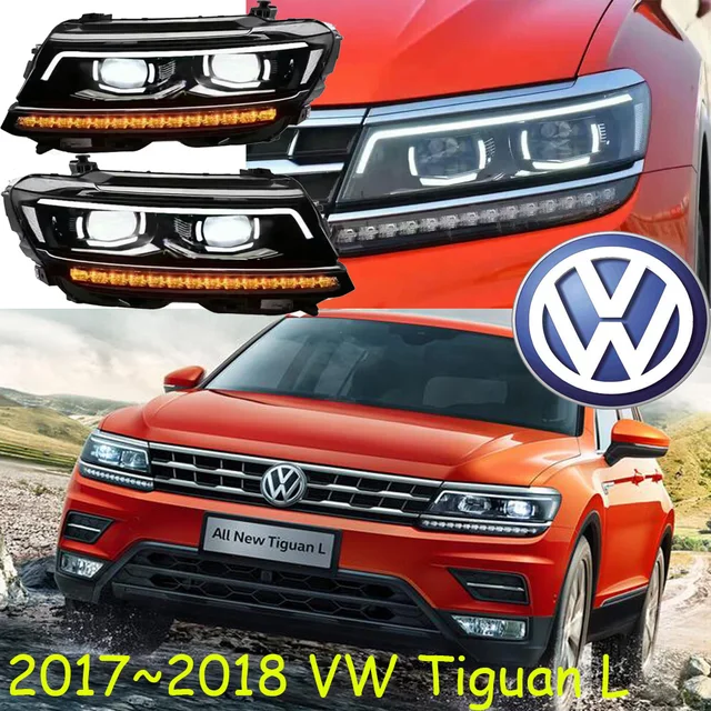 car styling! Tiguan headlight,2017~2018,Free ship!chrome,Tiguan fog