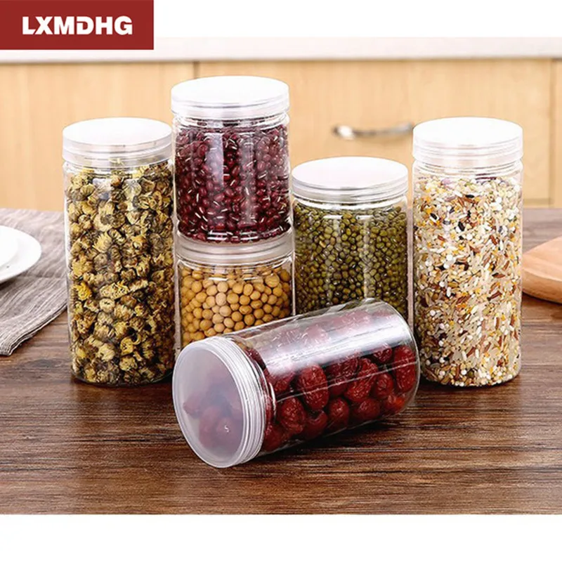 

Food Sealed Canister Plastic Seal Bottles Biscuits Transparent Storage Tanks Kitchen Containers Jars Bottles 2019
