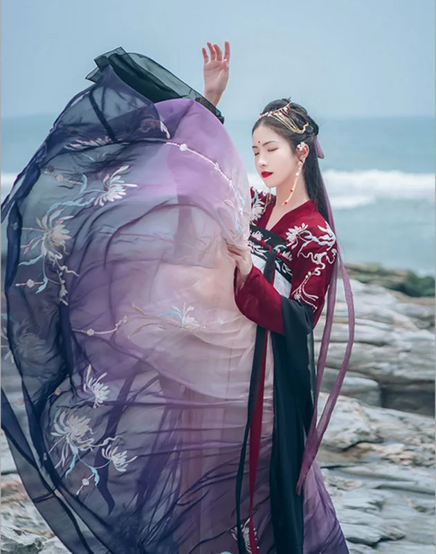 Летний национальный Древний китайский маскарадный костюм hanfu древняя Женская Китайская одежда hanfu Женская китайская сценическая одежда