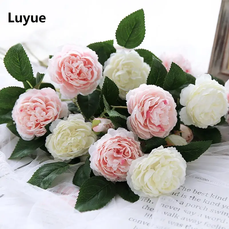 

61 CM high Wedding Peony Flower Artificial Flowers real touch fake plants flowers home decoration