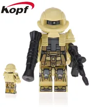 50 шт. серия Solider мобильный костюм экшн белая Волчья модель тигр загу строительный конструктор для детей куклы подарок игрушки PG2013