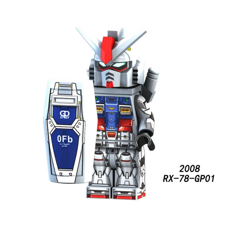 

Single Sale Super Hero Star Wars 2008 GUNDAM RX-78-GP01 Mini Building Blocks Figure Brick Toy kid gift Compatible Legoed Ninjaed