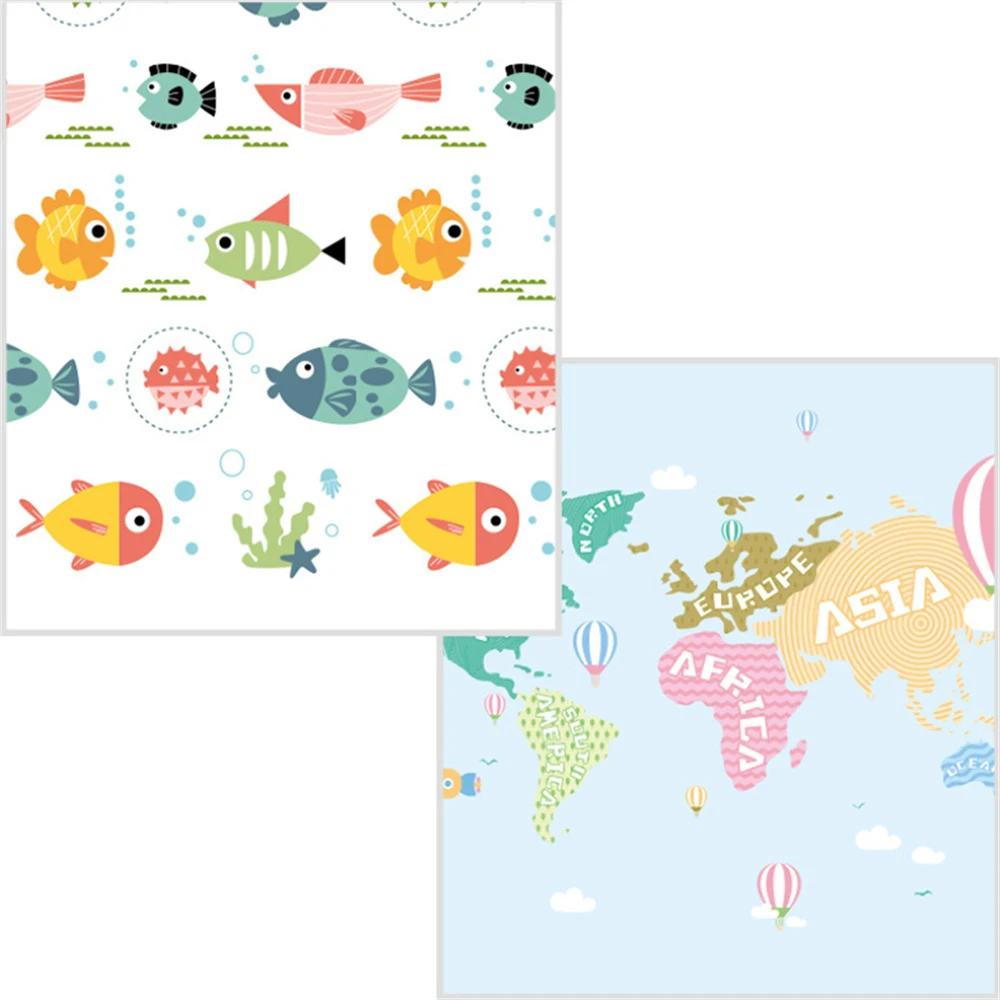 XPE Baby Large Play Mats Baby Toys Crawling Mat Floor Blanket for Baby Puzzle Children Mat Thicken Baby Crawling Pad Toddle - Цвет: Fish Word Map