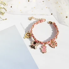 SANSUMMER, сплав, мультяшный тканый металлический шнур, серия Сакура, звезда, милый браслет, стиль, модные милые женские украшения