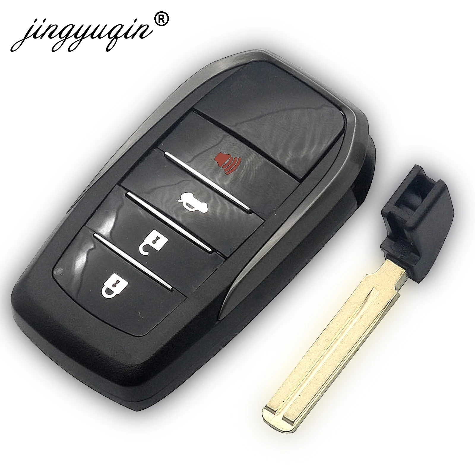 

jinyuqin 4 Buttons Remote Key Fob Shell For Toyota Fortuner Prado Camry Rav4 Highlander Crown Smart Keyless Case Housing