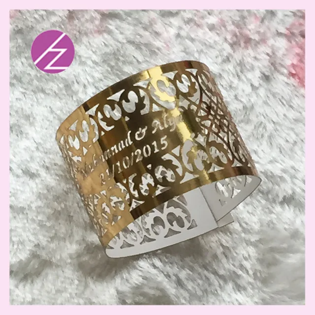 100psc Luxurious Bat Mitzvah Party Decoration Wedding Napkin 100psc Luxurious Bat Mitzvah Party Decoration Wedding Napkin Rings Serviette Holder Banquet Dinner Decor