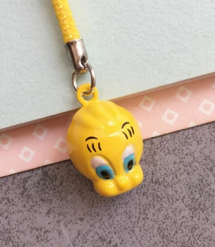 

New 50 pcs Tweety Bird Lovely Jingle Bells,Christmas Decoration,Cartoon Lanyard Accessories Bell key Chains H--132