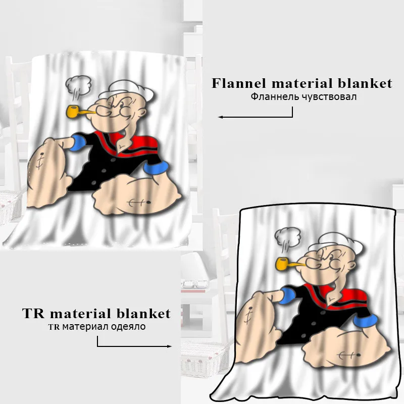 Пользовательские Popeye матросское одеяло TR/из фланелевой флисовой ткани одеяло Новогоднее украшение Удобная теплая супер мягкая спальня