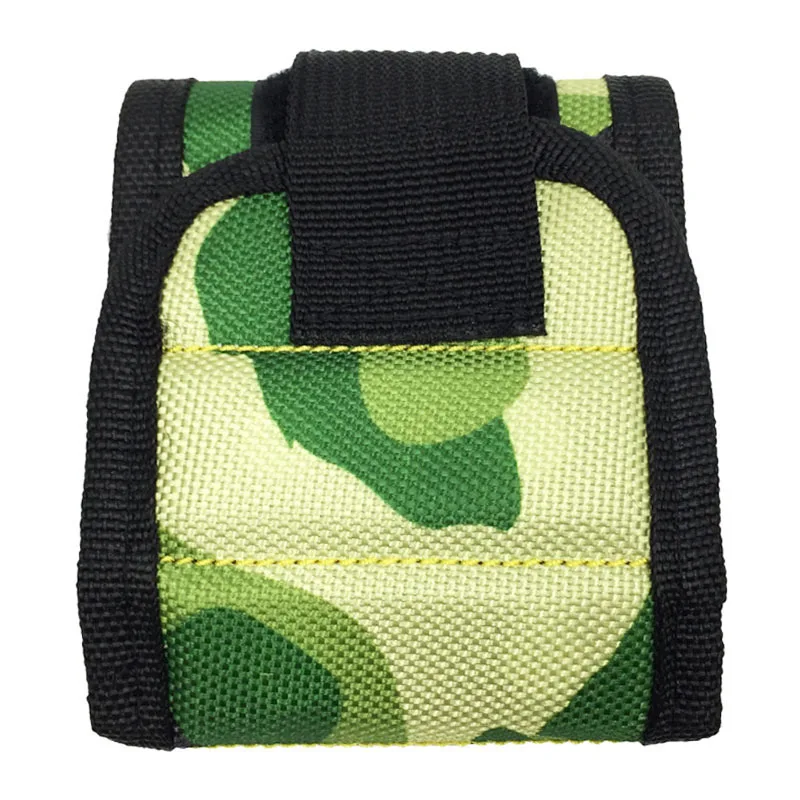 Магнитный браслет из полиэстера Rammus, Портативная сумка для инструментов, электрик, ремень для запястья, шурупы, гвозди, сверла, держатель, инструменты для ремонта - Цвет: Army green