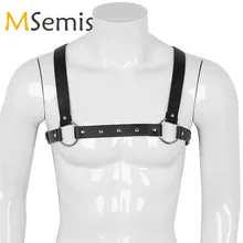 Мужской жгут гей БДСМ Связывание ПУ кожа жгут мужской жгут гей Регулируемый X дизайн грудь плечо жгут ремень Костюм