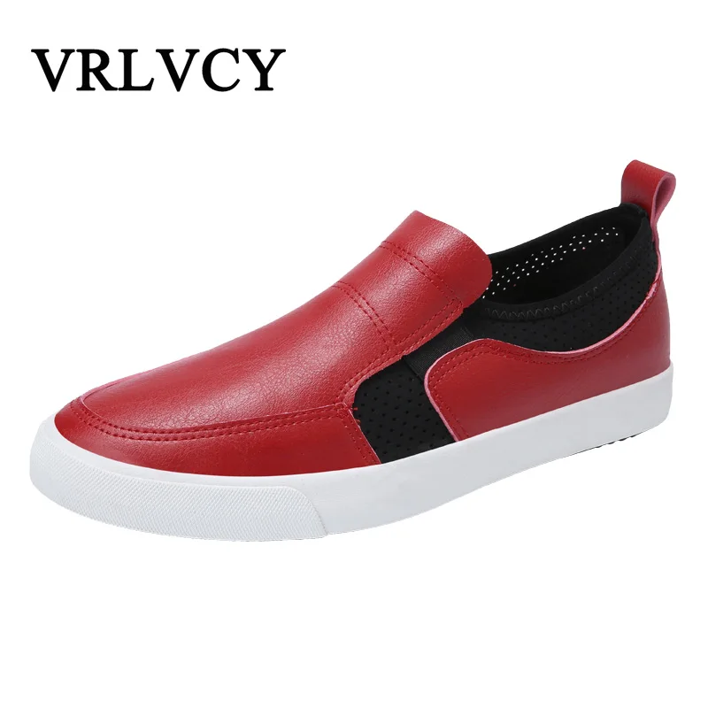 

Men outdoor Casual Shoes Fashion Leather for Men Summer Set foot Flat Shoes Low help flat shoes