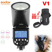 Godox V1 76 Вт круглая головка вспышка светильник V1C V1S ttl 1/8000s HSS 2600 мАч батарея для камеры sony Canon с сумкой