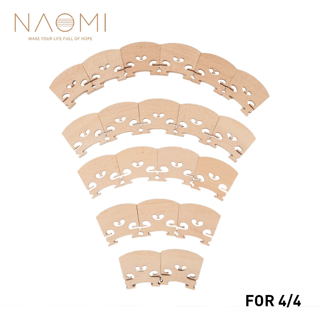 

NAOMI 4/4 Violin Bridge 20 Pcs Violin Bridge Maple Wood For 4/4 Violin Maple Bridge Violin Parts Accessories New