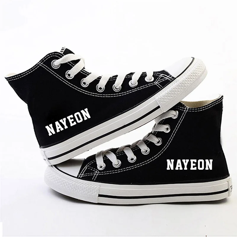 Dropshipping TWICE With The Same Paragraph High-top Canvas Shoes For Men And Women Students Leisure shoes