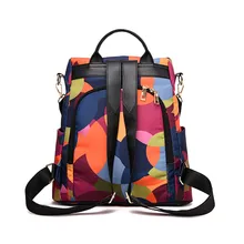 Для женщин дикий путешествия рюкзак многокрасочная сумка ткань Оксфорд рюкзак, Студенческая сумка Мода противоугонные большой Ёмкость женский рюкзак 7 марта