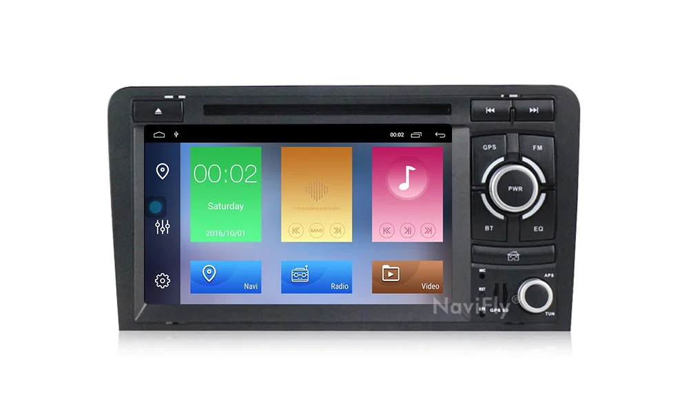 Clearance Free shipping!7"2din android 9.1 Car multimedia Player Navigation GPS DVD for Audi A3 S3 RS3 2002-2012 with wifi BT RDS FM radio 16