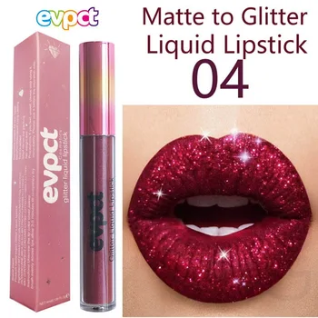 

15colors Glitter Liquid Lipstick Diamond Shining Lip Gloss Makeup Long Lasting Sexy Red Batom Pigment Glittering Lipgloss Makeup