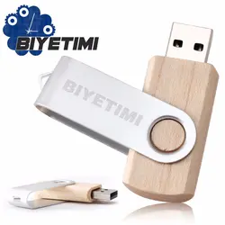 Biyetimi Usb Flash Drive реальная Ёмкость деревянный 4 GB 8 GB 16 GB 32 ГБ памяти Usb Stick 2,0 флешки флэш-накопитель для ПК