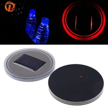 POSSBAY Универсальная Солнечная энергия светодиодный автомобиль грузовик подстаканник, коврик накладка бутылка подставка под напитки Встроенная вибрация и светло-розовым Сенсор