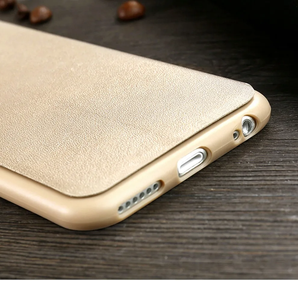 apple charging case X-Cấp Độ Siêu Mỏng Da Slim Flip Ốp Lưng Điện Thoại iPhone 12 Pro Mini 8 7 Plus Xs Max XR 11 Pro Đế Đứng Bảo Vệ kate spade phone case