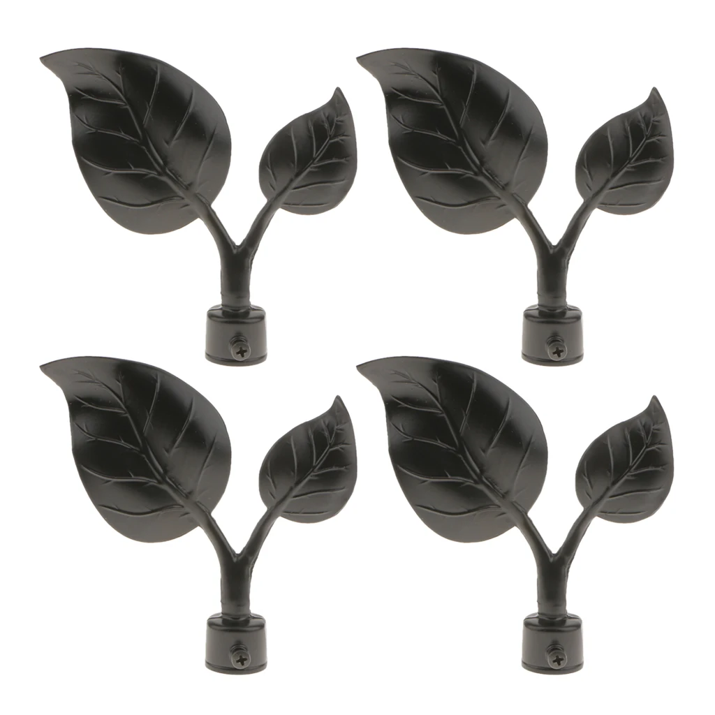 4x Decorative Window Curtain Pole Rod End Cap Final Head 22mm Inner Dia.