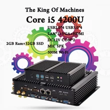 2 ГБ Ram 32 ГБ SSD Intel Core i5 4200U Макс 2.6 ГГц HTPC 4 К HD Коди Бесплатная Доставка Car PC Портативный КОМПЬЮТЕР Mini PC Окна Emmbedded