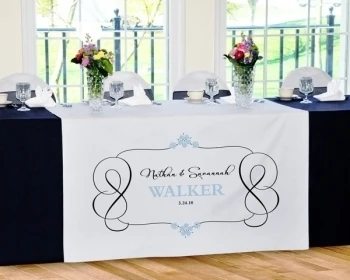 1 шт., индивидуальный логотип, персональное имя жениха для невесты, креативное свадебное украшение для стола, знак для гостей, скатерть