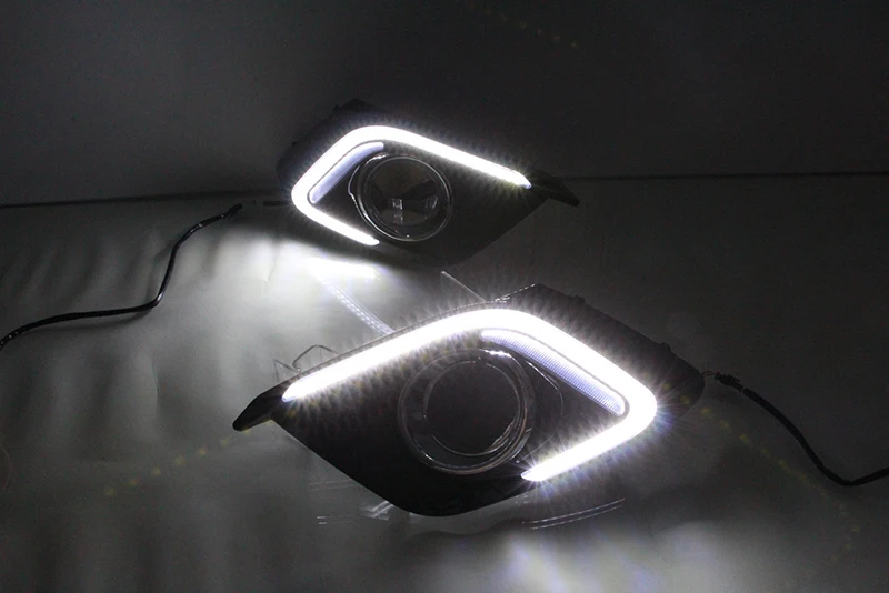 Автомобильный мигающий 1 пара DRL для Mazda 3 Mazda3 Axela 2013 светодиодный DRL дневные ходовые огни Дневной светильник противотуманный светильник