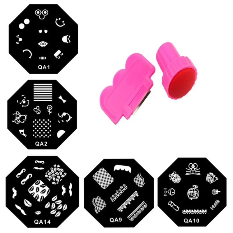 1 Set New Design Nail Stamping Plates Nail Art Image Stamper And