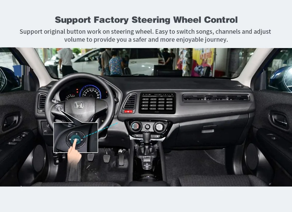 Flash Deal JOYING 10.1 inch IPS screen 4GB RAM 64GB ROM Octa Core android 8.0 car DVD player stereo GPS multimedia for Honda Vezel/HR-V/XRV 16