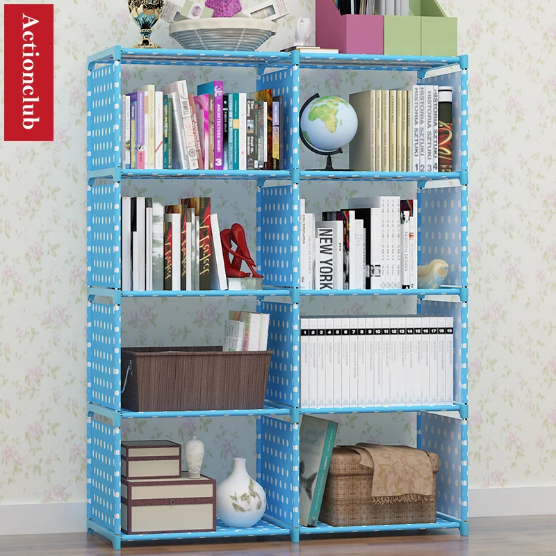 Actionclub متعددة الأغراض DIY تجميعها كتاب الجرف طالب بسيطة خزانة مزيج تعزيز الصفوف مزدوجة خزانات التخزين