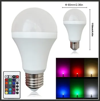 

5W RGB colorful LED RGB bulb;24key IR remote;16kinds of colors;E27 base; AC85-265V input