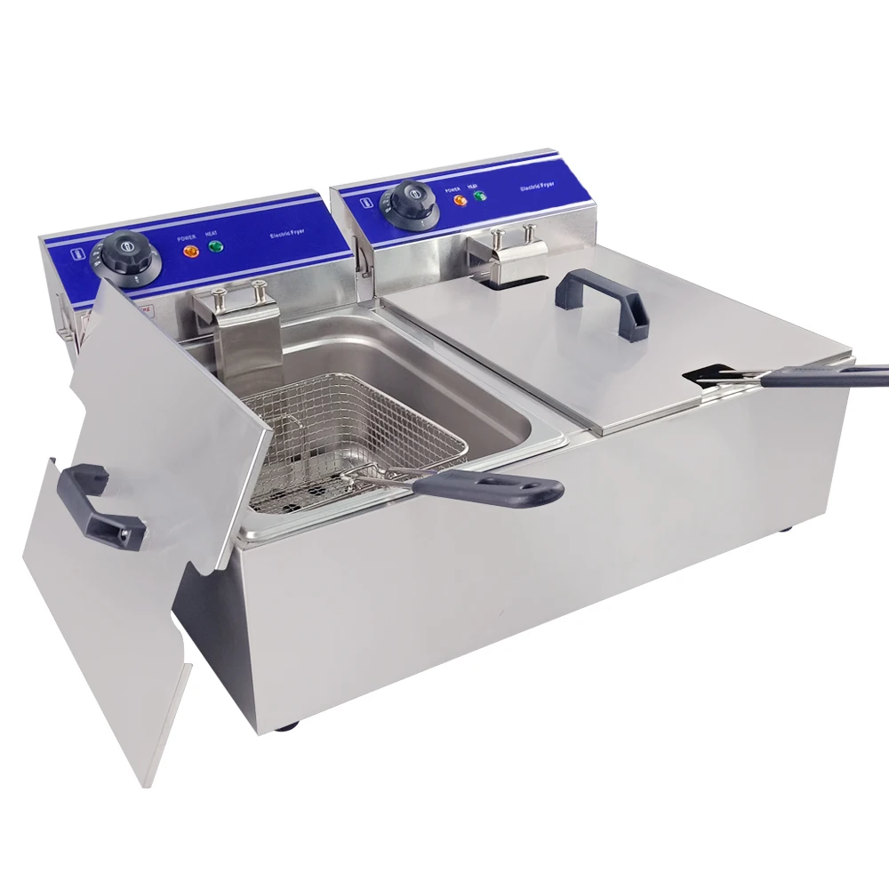 

Commercial Use 20L Deep Fryer Chicken Meat Electric Fryer Furnace Multifunctional Potato Chips Frying Machine