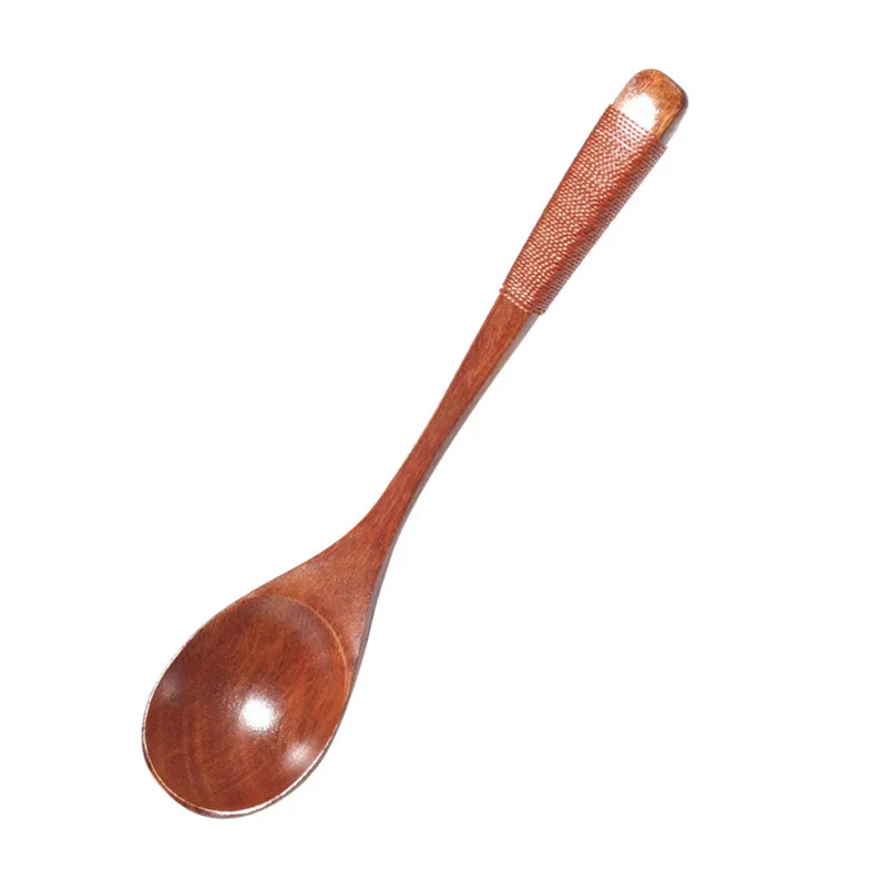 Wooden Spoon Fork Bamboo Kitchen Cooking Utensil Tools Soup-Teaspoon Tableware 2018 New Arrival Hot Sale R09 (3)