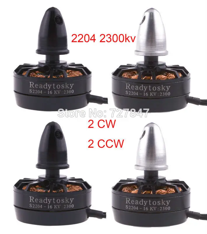 4 Pcs lot 2204 2300KV Brushless motor CW CCW for Multirotor Quadcopter RC 250 DRQ250 FPV