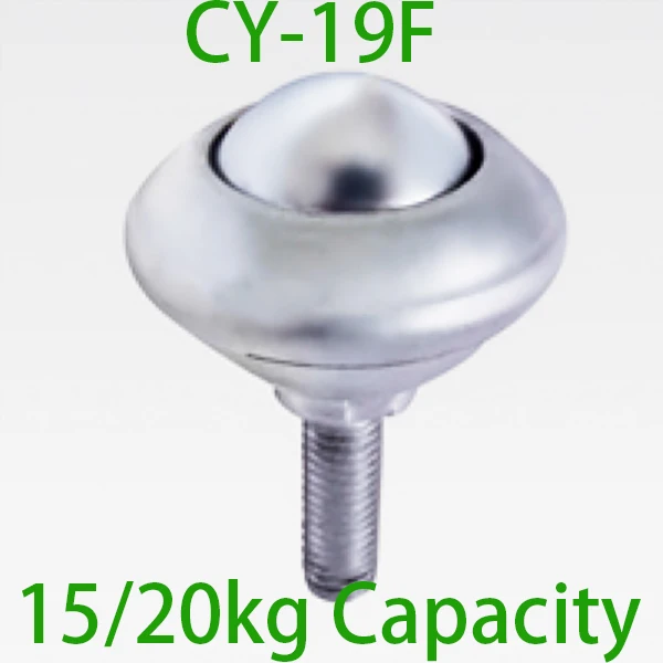 CY 19F M8 Bolt mounting ball caster robot 15kgs / 20kgs load capacity carbon steel punched CY19F