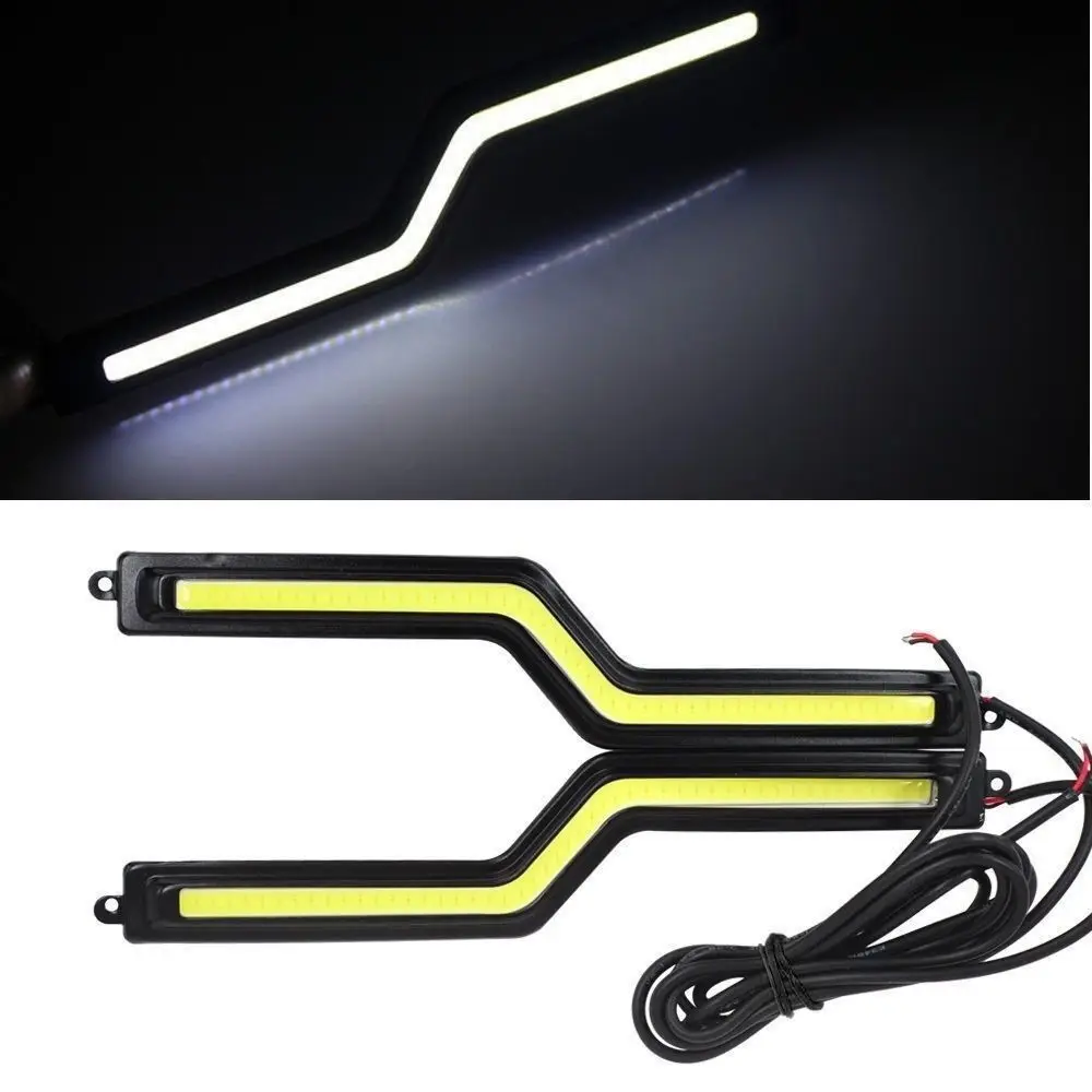 

2PC Bright Car COB LED Lights Daytime Running Light DRL Fog Driving Lamp white