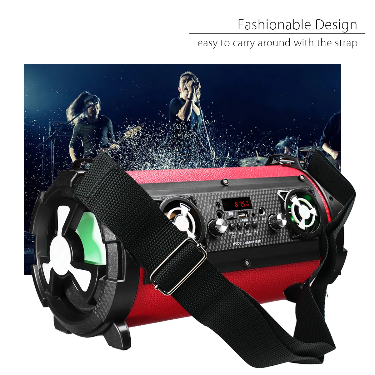 

15W Multi-functional Outdoor Bluetooth Speaker Wireless Sports Portable Subwoofer Surround Sound With Microphone
